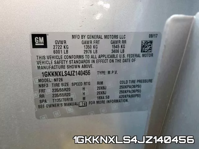 1GKKNXLS4JZ140456 фото 2