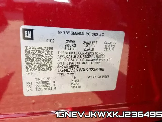 1GNEVJKWXKJ236495 фото 2