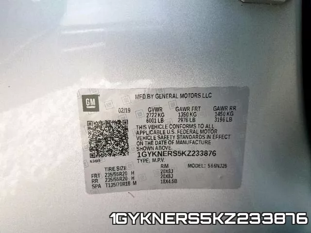 1GYKNERS5KZ233876 фото 2