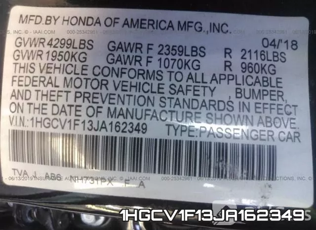 1HGCV1F13JA162349 фото 10