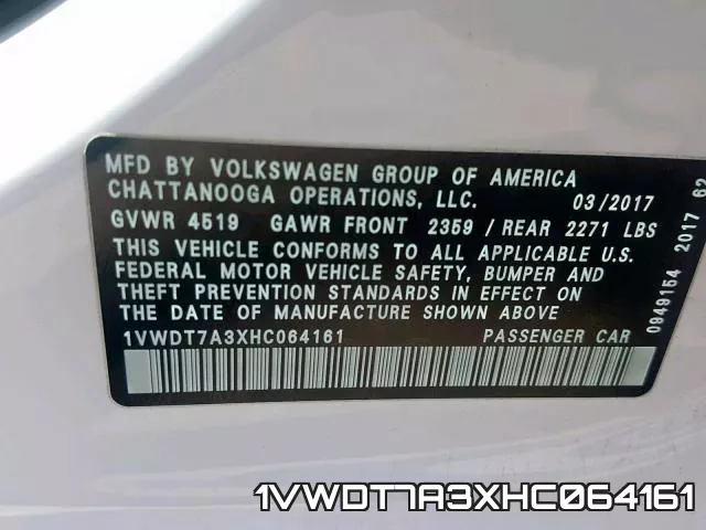 1VWDT7A3XHC064161 фото 2