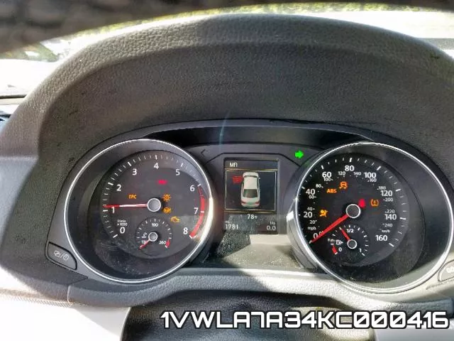 1VWLA7A34KC000416 фото 9