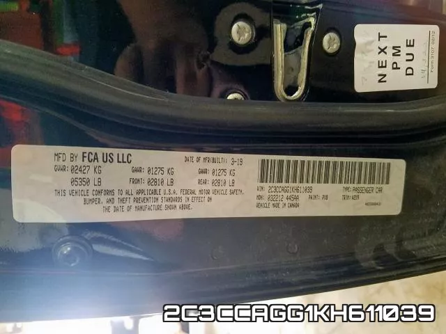 2C3CCAGG1KH611039 фото 2