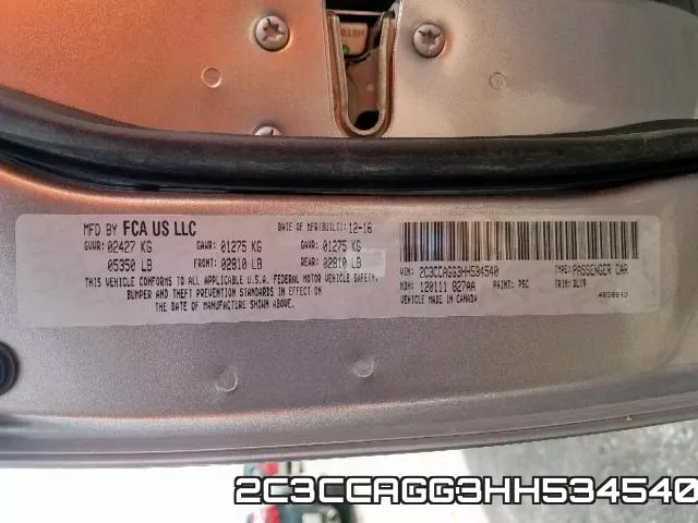 2C3CCAGG3HH534540 фото 2