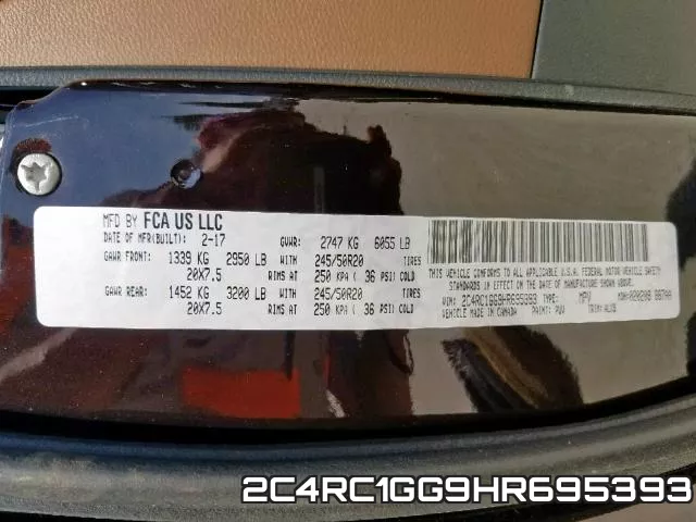 2C4RC1GG9HR695393 фото 2