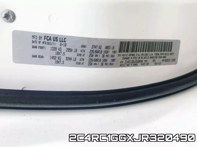 2C4RC1GGXJR320490 фото 2