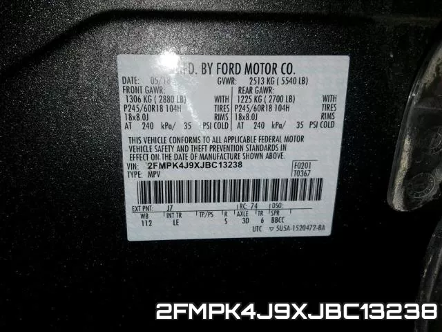 2FMPK4J9XJBC13238 фото 2