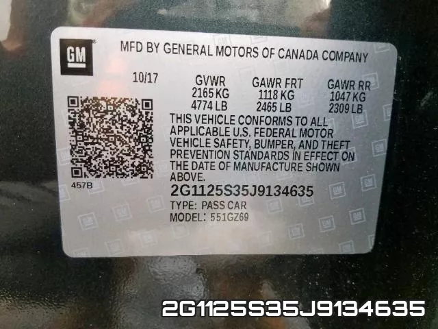 2G1125S35J9134635 фото 2
