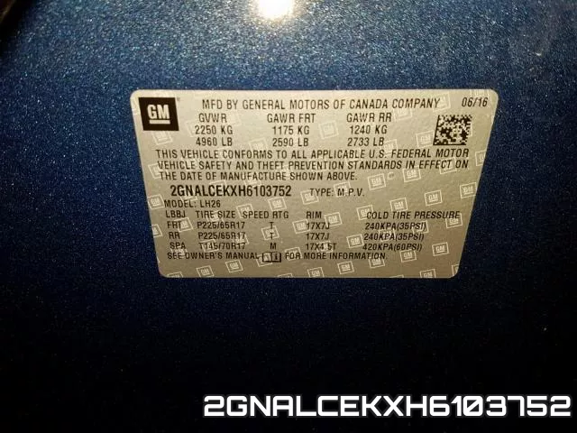 2GNALCEKXH6103752 фото 2