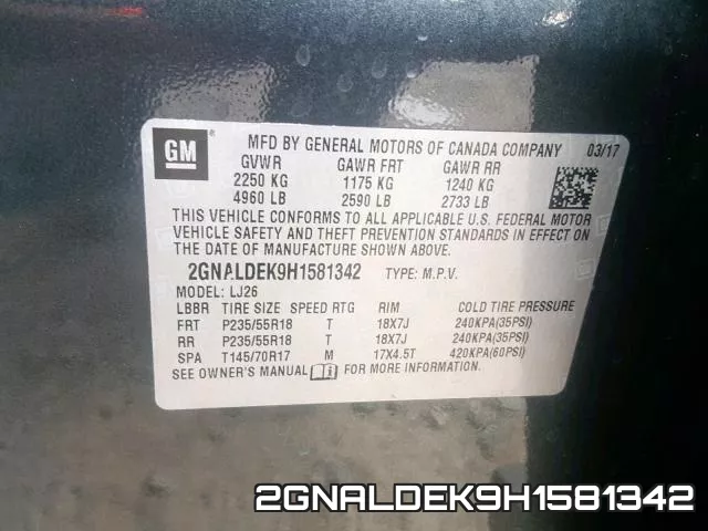 2GNALDEK9H1581342 фото 2