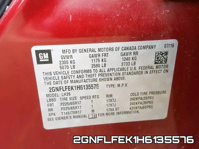 2GNFLFEK1H6135576 фото 2