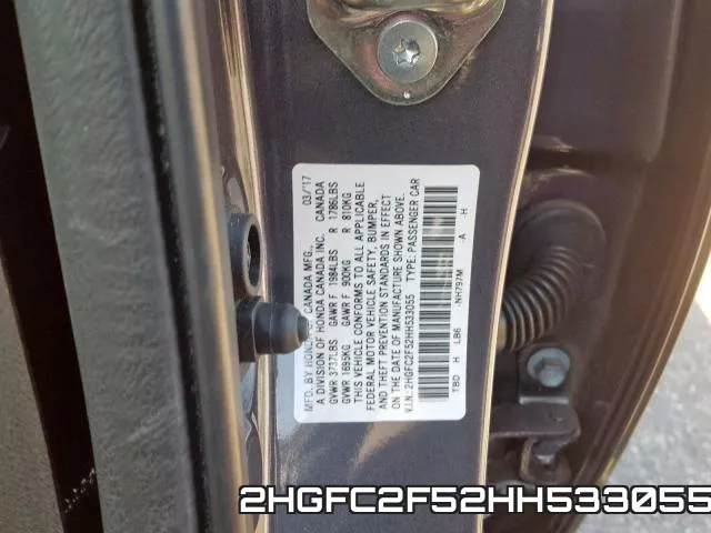2HGFC2F52HH533055 фото 2