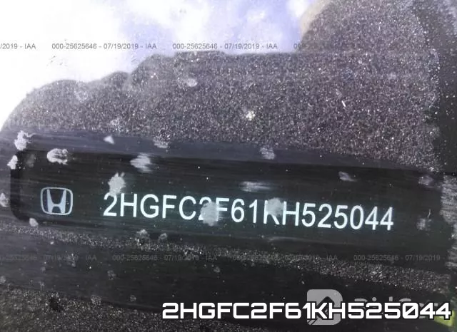 2HGFC2F61KH525044 фото 10