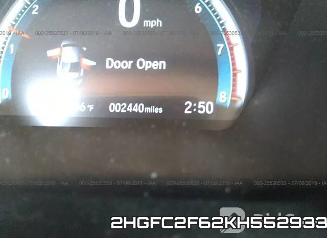 2HGFC2F62KH552933 фото 8