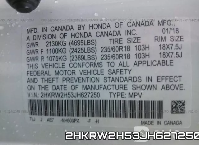2HKRW2H53JH627250 фото 10