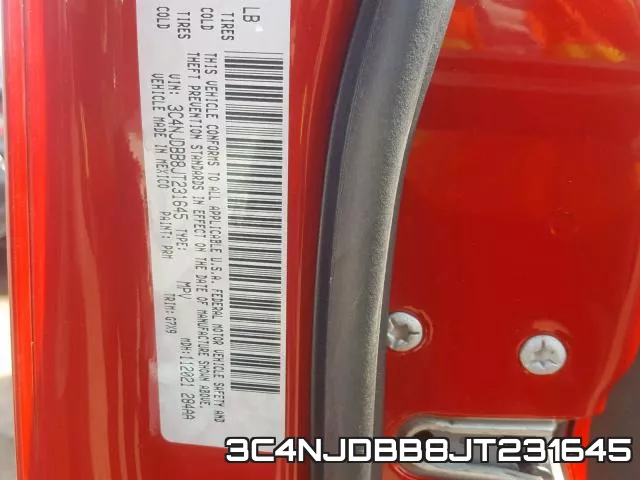 3C4NJDBB8JT231645 фото 2
