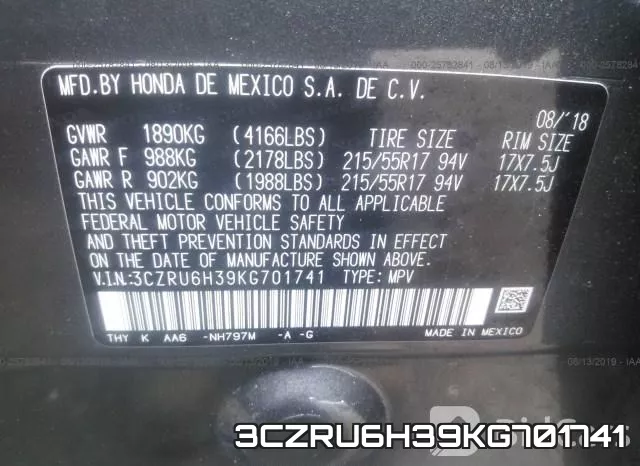 3CZRU6H39KG701741 фото 10