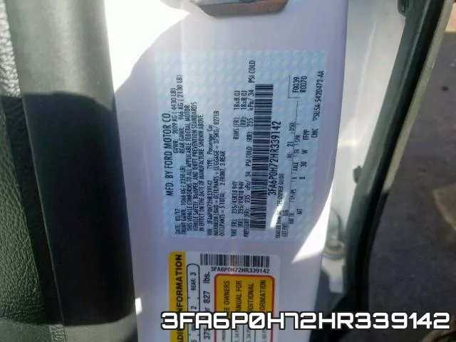 3FA6P0H72HR339142 фото 2