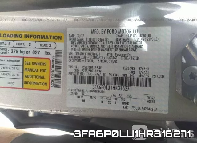 3FA6P0LU1HR316271 фото 10