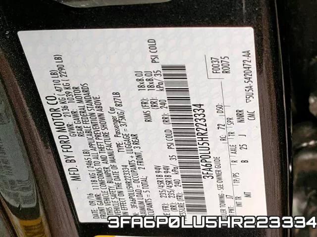 3FA6P0LU5HR223334 фото 2