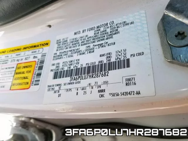3FA6P0LU7HR287682 фото 2