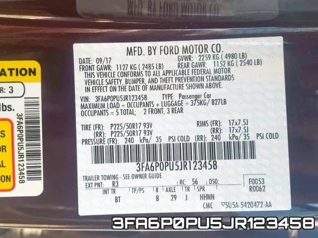 3FA6P0PU5JR123458 фото 2