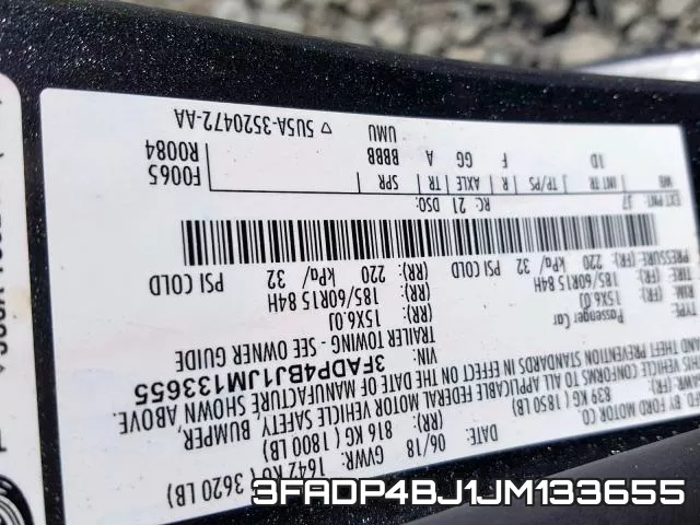 3FADP4BJ1JM133655 фото 2