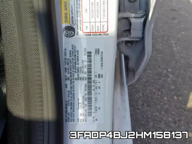 3FADP4BJ2HM158137 фото 2