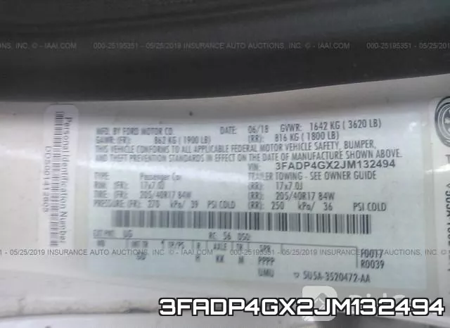 3FADP4GX2JM132494 фото 10
