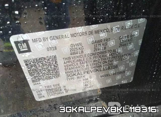 3GKALPEV8KL118316 фото 10