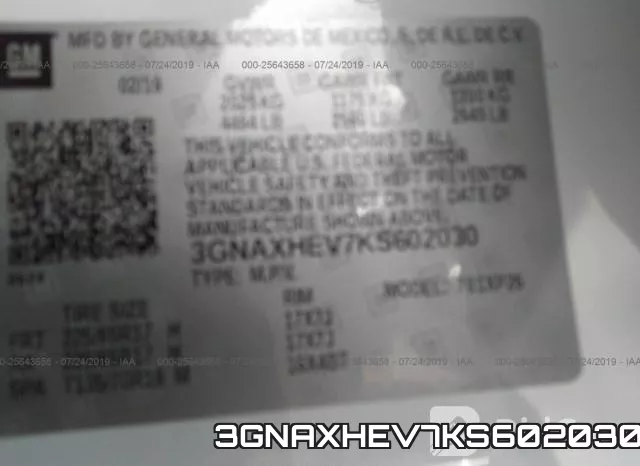 3GNAXHEV7KS602030 фото 10