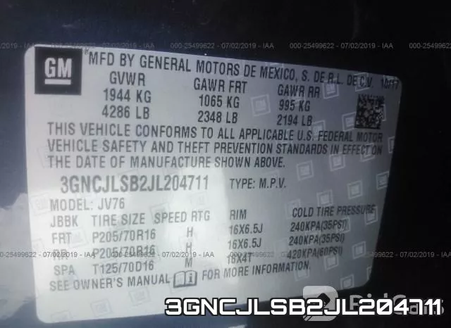 3GNCJLSB2JL204711 фото 10