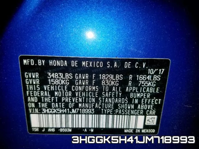 3HGGK5H41JM718993 фото 2