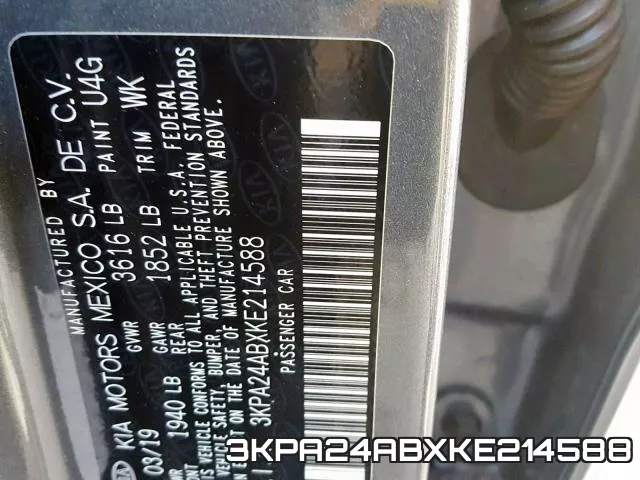 3KPA24ABXKE214588 фото 2