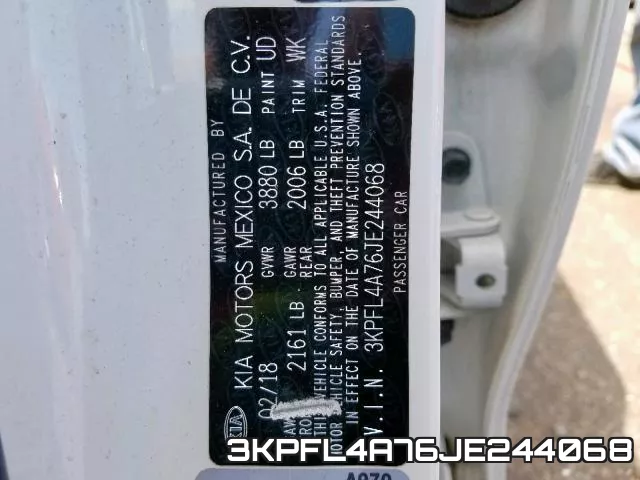 3KPFL4A76JE244068 фото 2