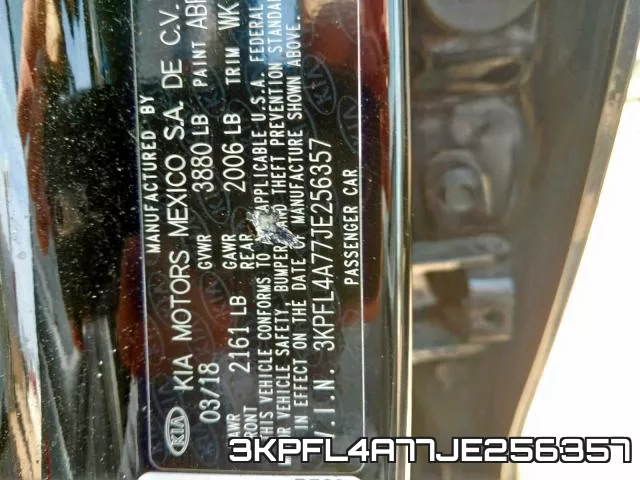 3KPFL4A77JE256357 фото 2