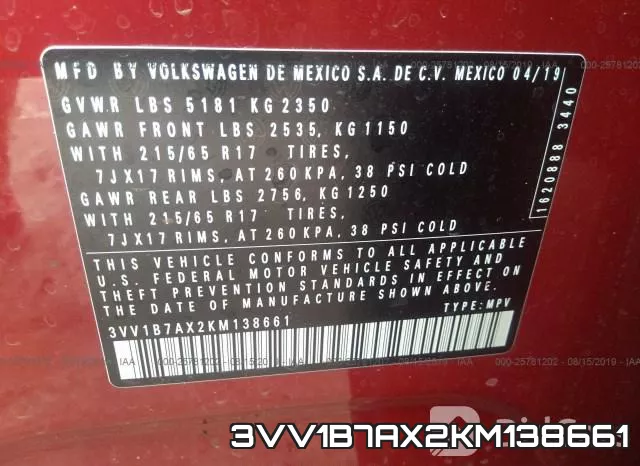 3VV1B7AX2KM138661 фото 10