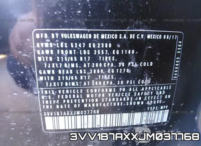 3VV1B7AXXJM037768 фото 10