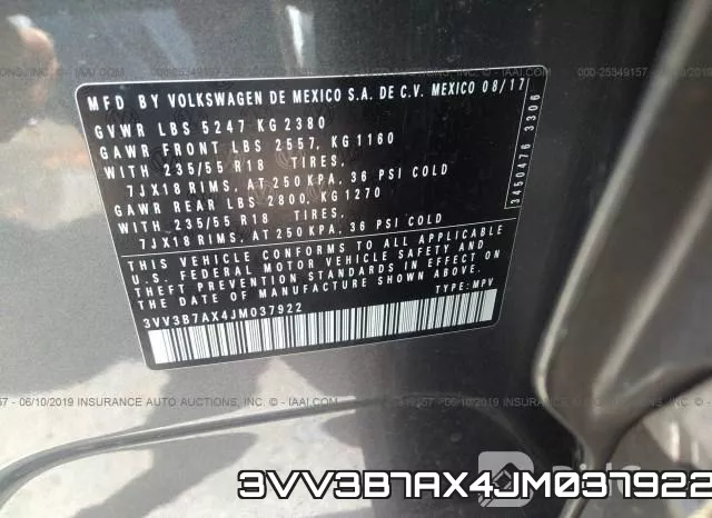 3VV3B7AX4JM037922 фото 10