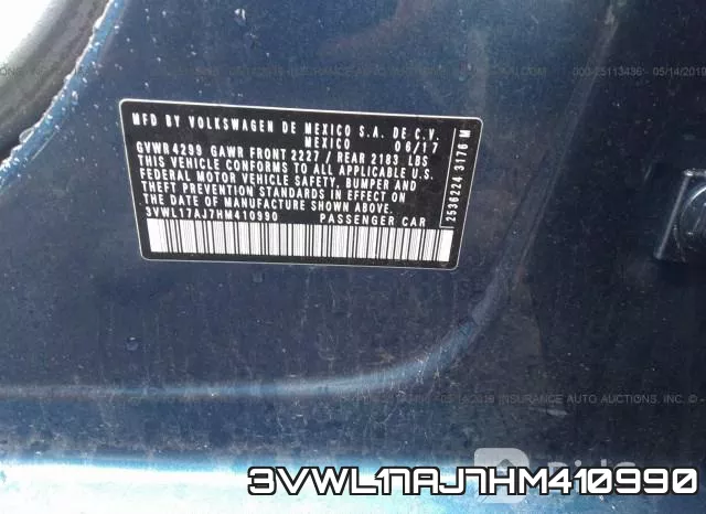 3VWL17AJ7HM410990 фото 10