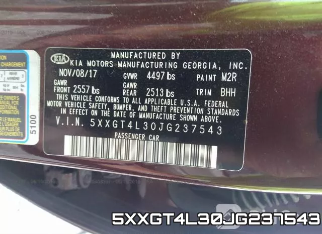 5XXGT4L30JG237543 фото 10