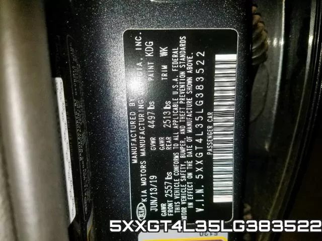 5XXGT4L35LG383522 фото 2