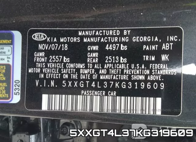 5XXGT4L37KG319609 фото 10