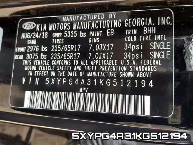 5XYPG4A31KG512194 фото 2