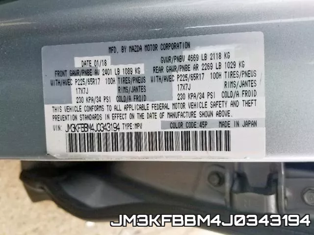 JM3KFBBM4J0343194 фото 2