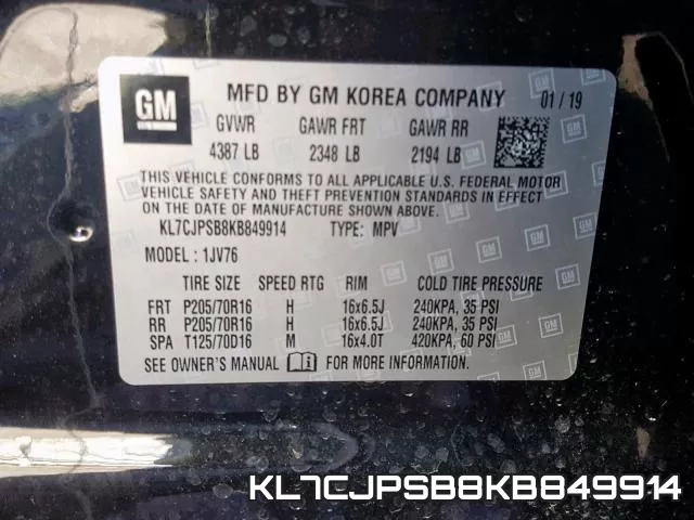 KL7CJPSB8KB849914 фото 2