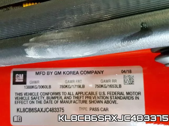 KL8CB6SAXJC483375 фото 2