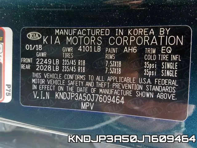 KNDJP3A50J7609464 фото 2