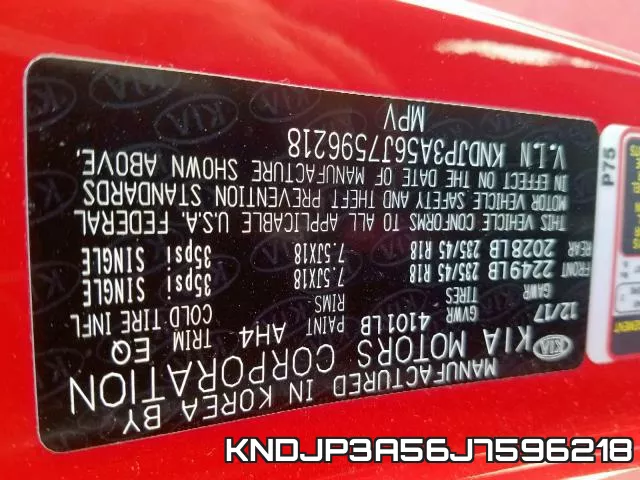 KNDJP3A56J7596218 фото 2