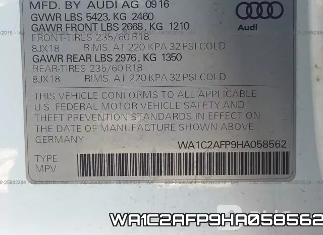 WA1C2AFP9HA058562 фото 10